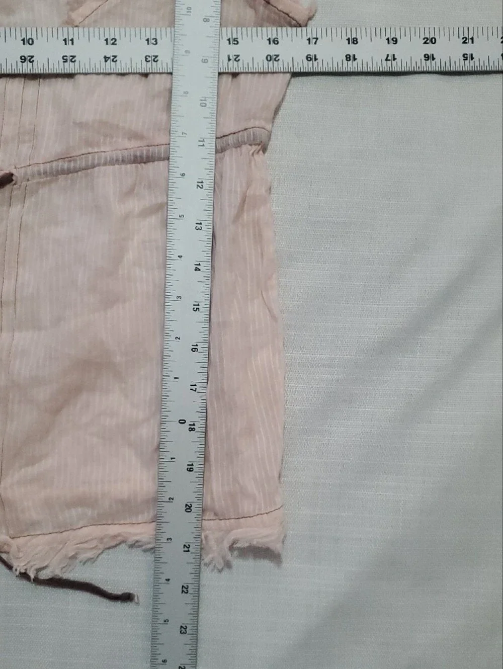 Vintag Free People Delicate Frayed Trim Sleeveless Lace-Up Top Light Pink Size S